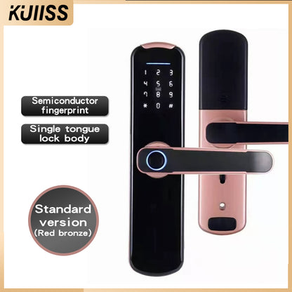 KUIISS Indoor Door Fingerprint Password Lock Home Office Apartment Homestay Hotel Wooden Door Split Graffiti Smart Lock