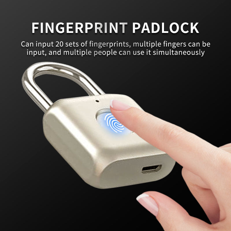 KUIISS intelligent fingerprint padlock waterproof anti-theft travel luggage storage cabinet door student dormitory drawer lock warehouse door lock