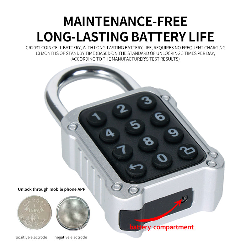 KUIISS Waterproof Fingerprint Password Padlock TuYa Bluetooth Mobile APP Luggage Backpack Dormitory Cabinet Drawer Lock