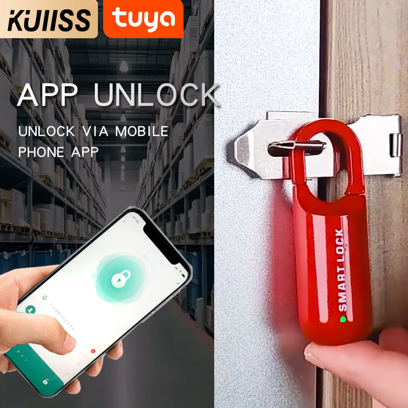 KUIISS fingerprint padlock TuYa Bluetooth mobile app small backpack lock luggage backpack dormitory cabinet lock