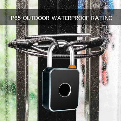 KUIISS Fingerprint Password Deadbolt Lock with Dual-Side Opening, Small Size, Outdoor Waterproof Graffiti Bluetooth Cabinet Anti-Theft Electronic Lock