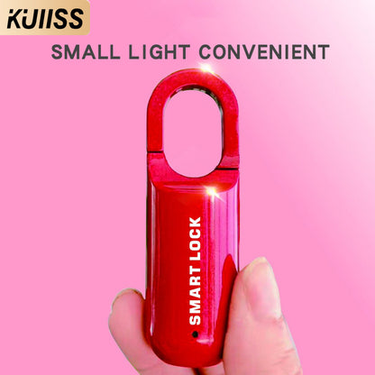 KUIISS fingerprint padlock TuYa Bluetooth mobile app small backpack lock luggage backpack dormitory cabinet lock