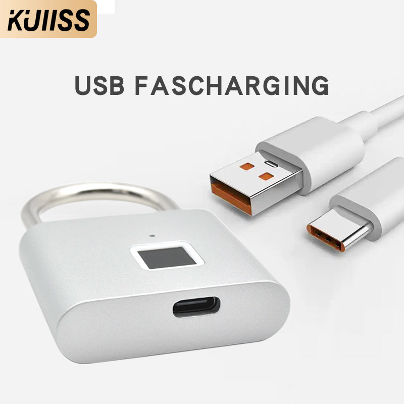 KUIISS Household Waterproof Rustproof Fingerprint Smart Electronic Backpack Bag Storage Cabinet Door Dormitory Drawer Lock Zinc Alloy Material