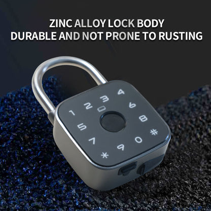 KUIISS intelligent fingerprint password padlock waterproof, rust proof, anti-theft cabinet dormitory door graffiti Bluetooth key lock
