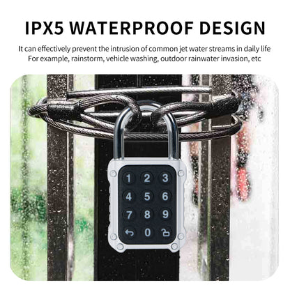 KUIISS Waterproof Fingerprint Password Padlock TuYa Bluetooth Mobile APP Luggage Backpack Dormitory Cabinet Drawer Lock