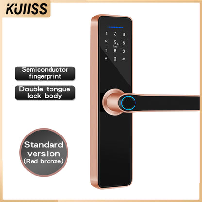 KUIISS Indoor Door Fingerprint Password Lock Home Office Apartment Homestay Hotel Wooden Door Split Graffiti Smart Lock