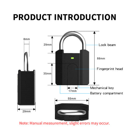 KUIISS Waterproof Fingerprint Digital Button Password Keychain Lock TuYa Bluetooth Warehouse Door Dormitory Door Electronic Lock
