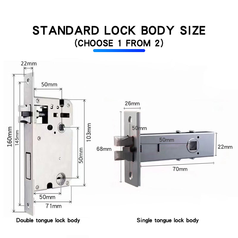 KUIISS Indoor Door Fingerprint Password Lock Home Office Apartment Homestay Hotel Wooden Door Split Graffiti Smart Lock