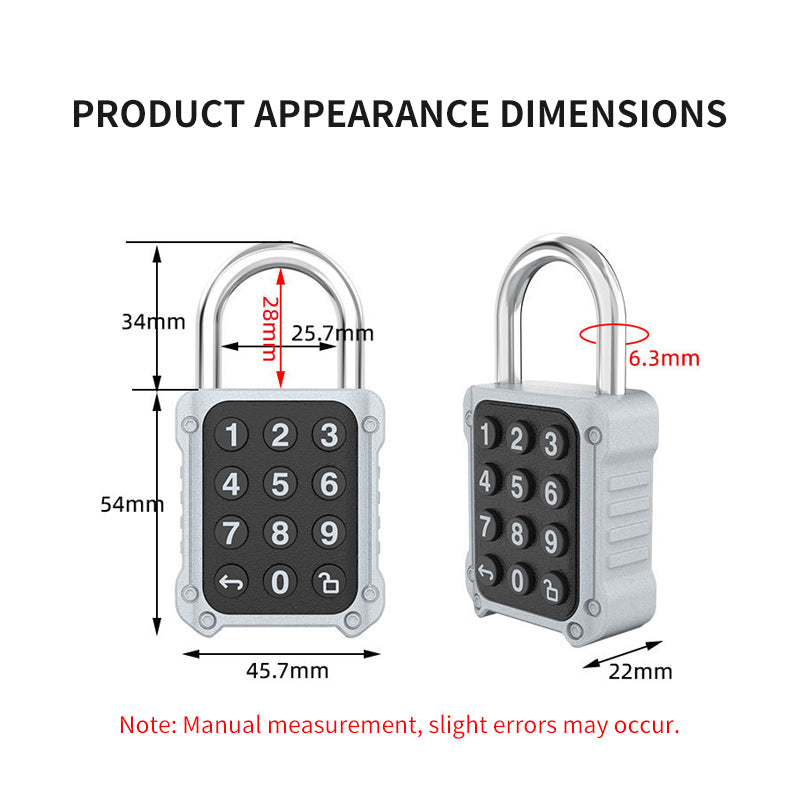 KUIISS Waterproof Fingerprint Password Padlock TuYa Bluetooth Mobile APP Luggage Backpack Dormitory Cabinet Drawer Lock