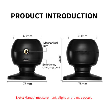 KUIISS Spherical Lock Tuya Fingerprint Lock Indoor Bedroom Office Password Room Wooden Door Smart Electronic Lock