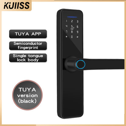 KUIISS Indoor Door Fingerprint Password Lock Home Office Apartment Homestay Hotel Wooden Door Split Graffiti Smart Lock