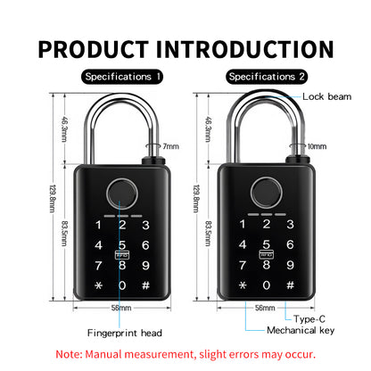 KUIISS Outdoor Waterproof Sunscreen Tuya Graffiti Bluetooth Smart Fingerprint Password Key Padlock Card Swipe NFC Electronic Door Lock