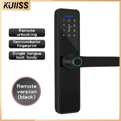 KUIISS Indoor Door Fingerprint Password Lock Home Office Apartment Homestay Hotel Wooden Door Split Graffiti Smart Lock