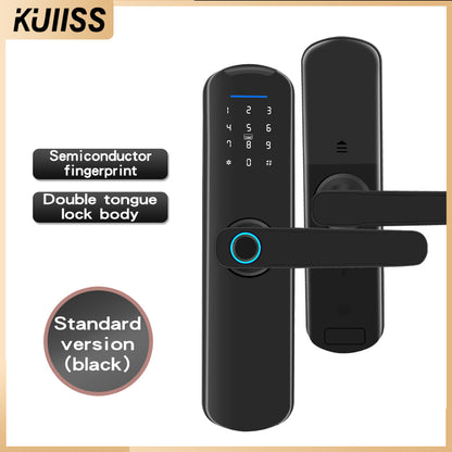 KUIISS Indoor Door Fingerprint Password Lock Home Office Apartment Homestay Hotel Wooden Door Split Graffiti Smart Lock