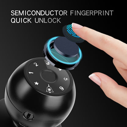 KUIISS Spherical Lock Tuya Fingerprint Lock Indoor Bedroom Office Password Room Wooden Door Smart Electronic Lock