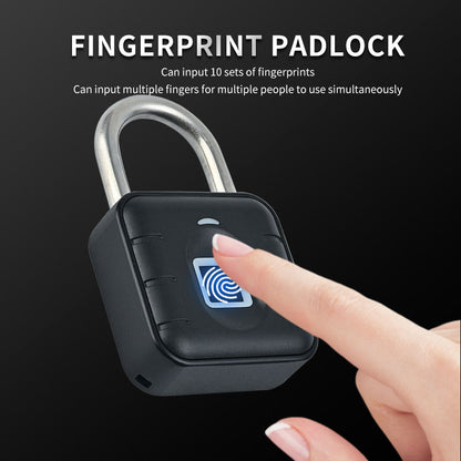 KUIISS Smart Fingerprint Password Button Household Waterproof Padlock Graffiti Student Dormitory Drawer Lock Warehouse Garage Door Lock