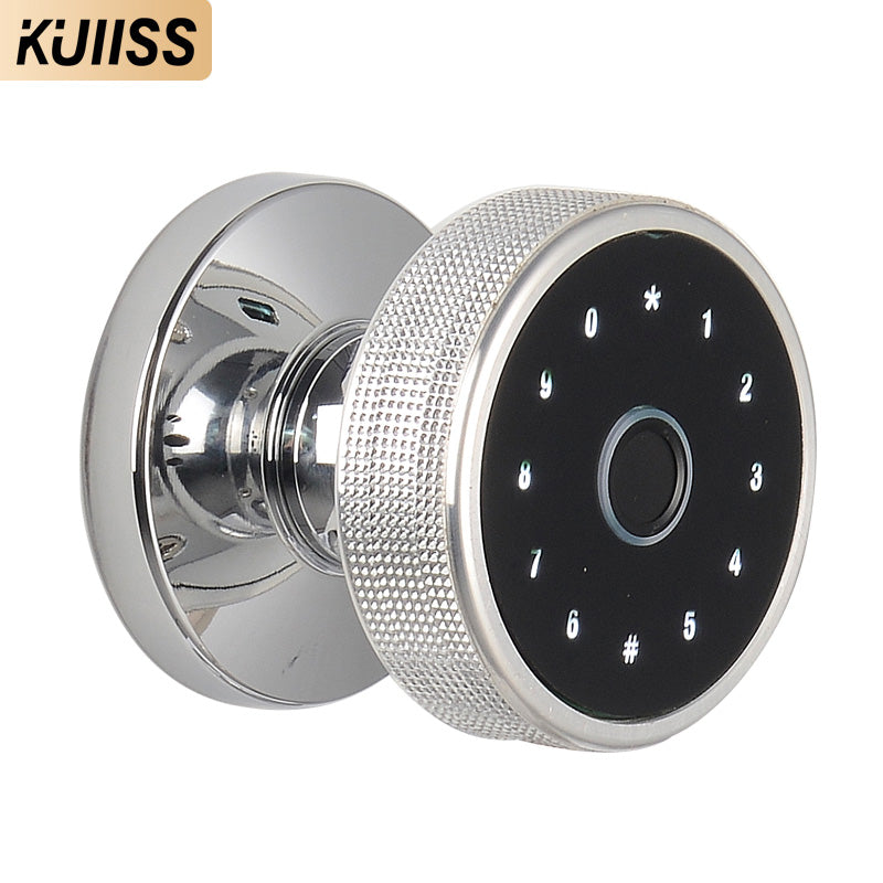 KUIISS Indoor Wooden Door Fingerprint Password Lock Graffiti Bluetooth Home Office Apartment Homestay Hotel Single Tongue Smart Lock Mobile App No Wiring No Battery Replacement