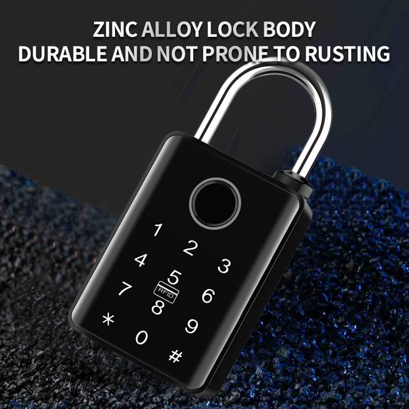 KUIISS Outdoor Waterproof Sunscreen Tuya Graffiti Bluetooth Smart Fingerprint Password Key Padlock Card Swipe NFC Electronic Door Lock