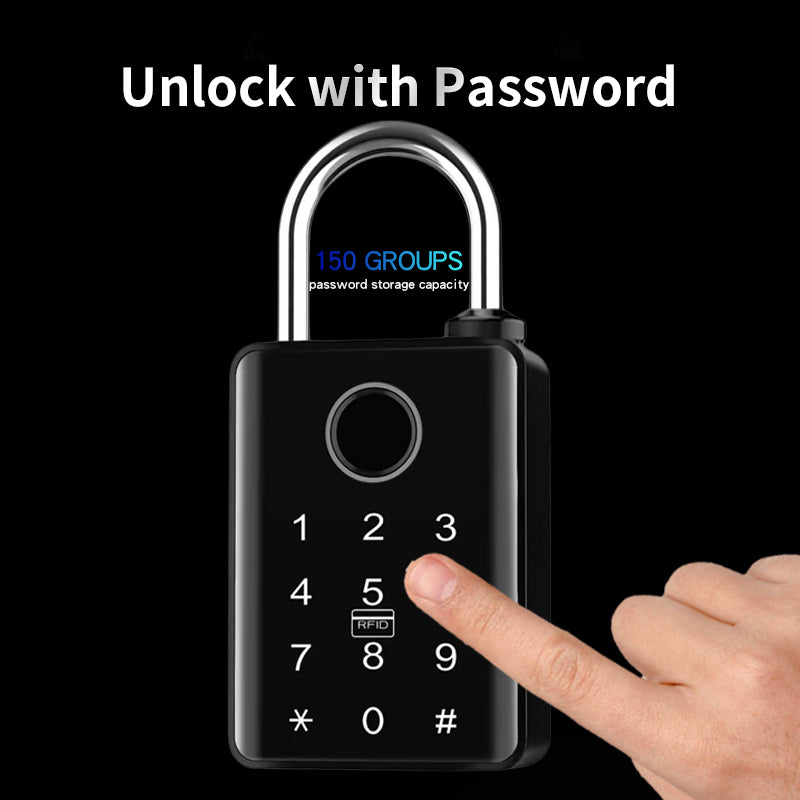 KUIISS Outdoor Waterproof Sunscreen Tuya Graffiti Bluetooth Smart Fingerprint Password Key Padlock Card Swipe NFC Electronic Door Lock