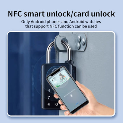 KUIISS Outdoor Waterproof Sunscreen Tuya Graffiti Bluetooth Smart Fingerprint Password Key Padlock Card Swipe NFC Electronic Door Lock