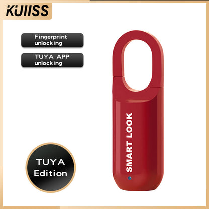 KUIISS fingerprint padlock TuYa Bluetooth mobile app small backpack lock luggage backpack dormitory cabinet lock