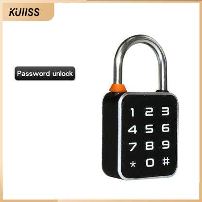 KUIISS Fingerprint Password Deadbolt Lock with Dual-Side Opening, Small Size, Outdoor Waterproof Graffiti Bluetooth Cabinet Anti-Theft Electronic Lock