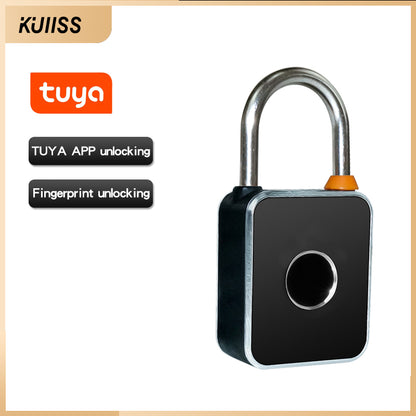 KUIISS Fingerprint Password Deadbolt Lock with Dual-Side Opening, Small Size, Outdoor Waterproof Graffiti Bluetooth Cabinet Anti-Theft Electronic Lock