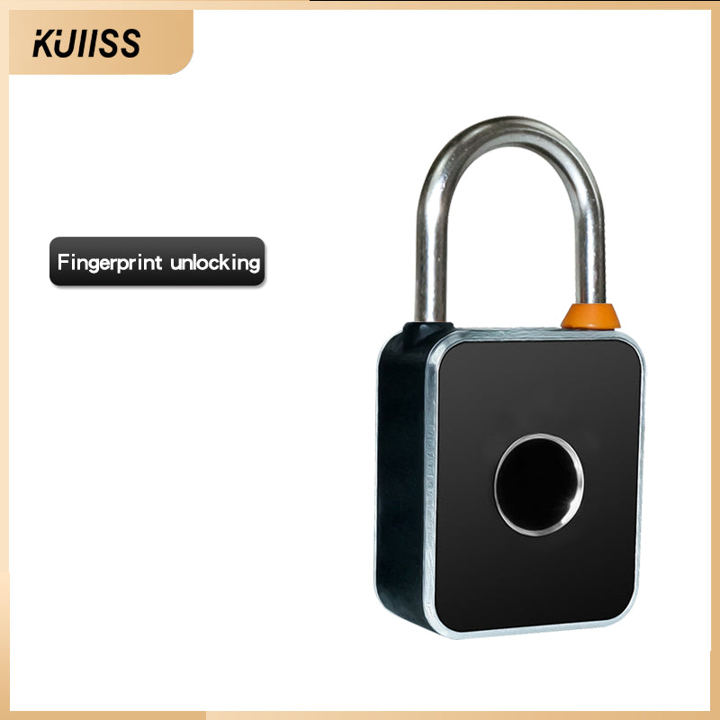 KUIISS Fingerprint Password Deadbolt Lock with Dual-Side Opening, Small Size, Outdoor Waterproof Graffiti Bluetooth Cabinet Anti-Theft Electronic Lock