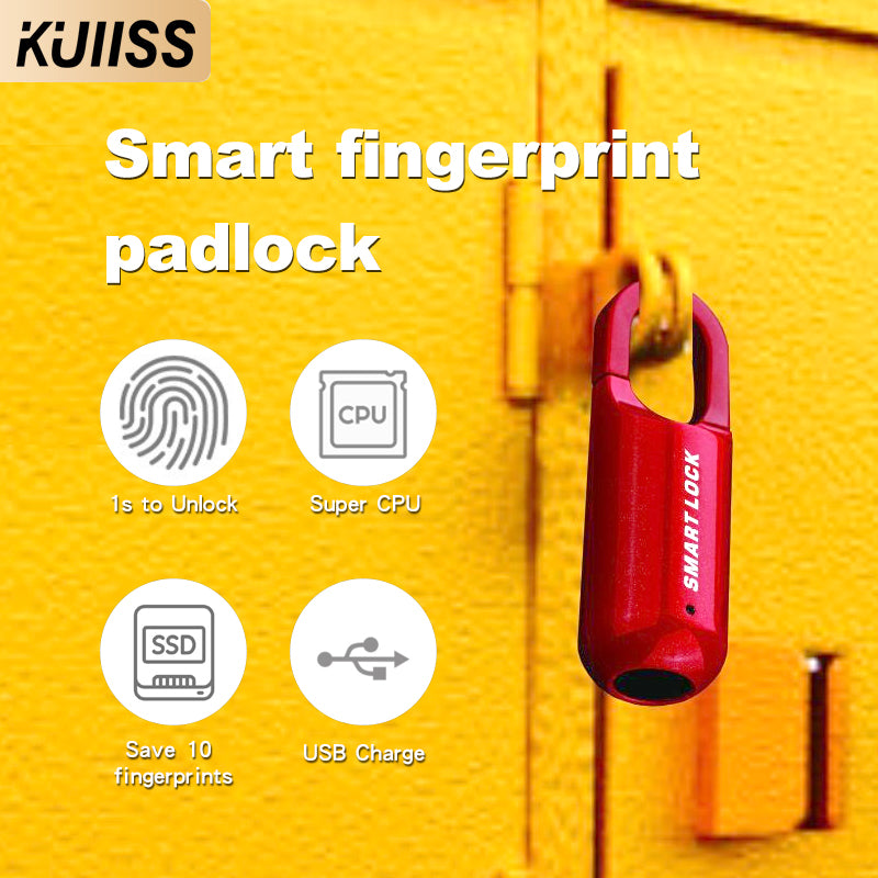 KUIISS smart lock fingerprint padlock smart padlock small lock fingerprint cabinet lock cabinet lock dormitory drawer anti-theft lock