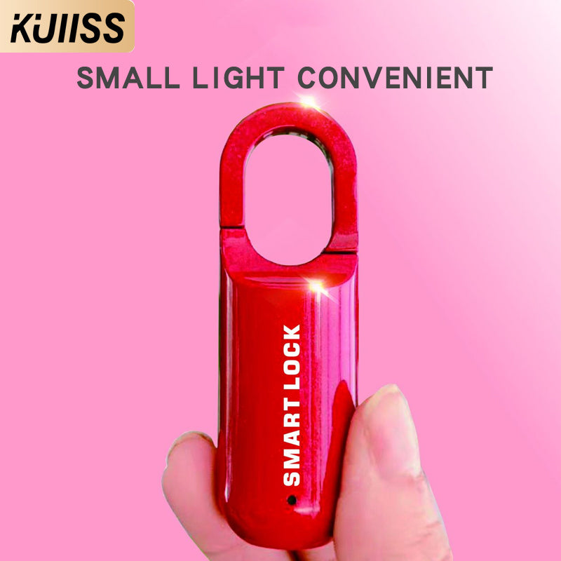 KUIISS smart lock fingerprint padlock smart padlock small lock fingerprint cabinet lock cabinet lock dormitory drawer anti-theft lock