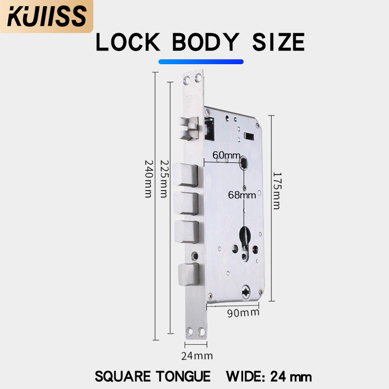 KUIISS Face Recognition Automatic Fingerprint Password Lock Visible Cat Eye Home Security Door Intelligent Electronic Door Lock