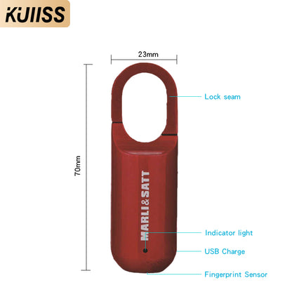 KUIISS smart lock fingerprint padlock smart padlock small lock fingerprint cabinet lock cabinet lock dormitory drawer anti-theft lock