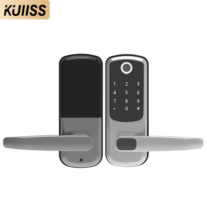 KUIISS Tuya wifi Indoor Door Fingerprint Password Lock Home Office Apartment Home Accommodation Hotel Wood Door Single Tongue Smart Lock Mobile App TTlock