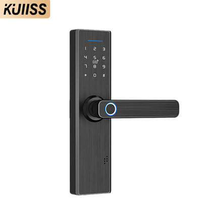 KUIISS Indoor Door Fingerprint Lock Access Lock TTlock Graffiti Tuya Wifi Home Office Apartment Home Accommodation Hotel Wood Door Split Smart Lock