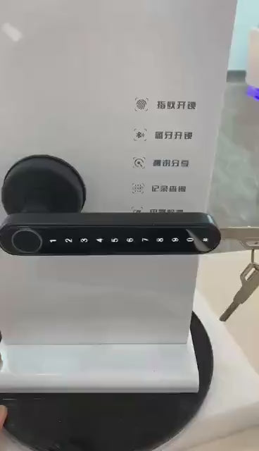 KUIISS Indoor Door Fingerprint Password Lock Tuya wifi Home Office Apartment Home Accommodation Hotel Wood Door Single Tongue Smart Lock Mobile App TTlock